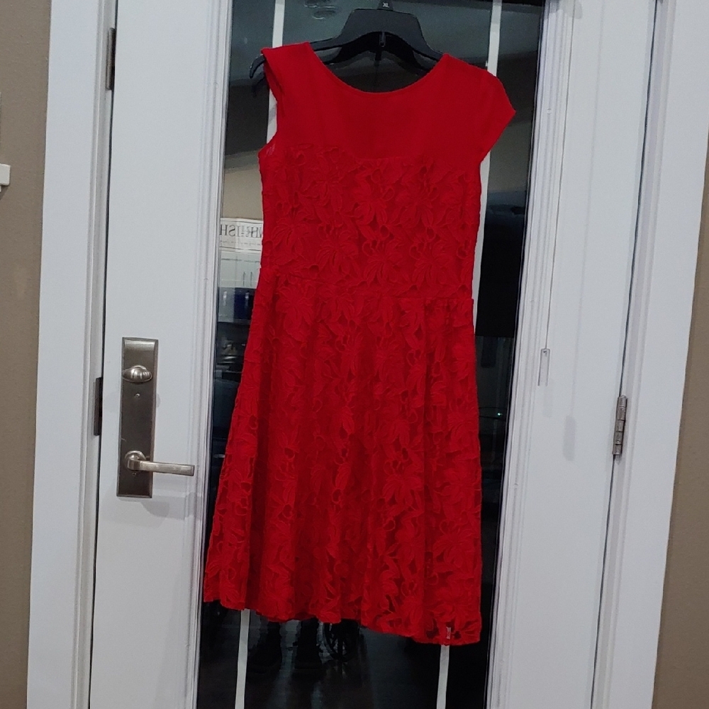 Dressbarn Red Lace Dress